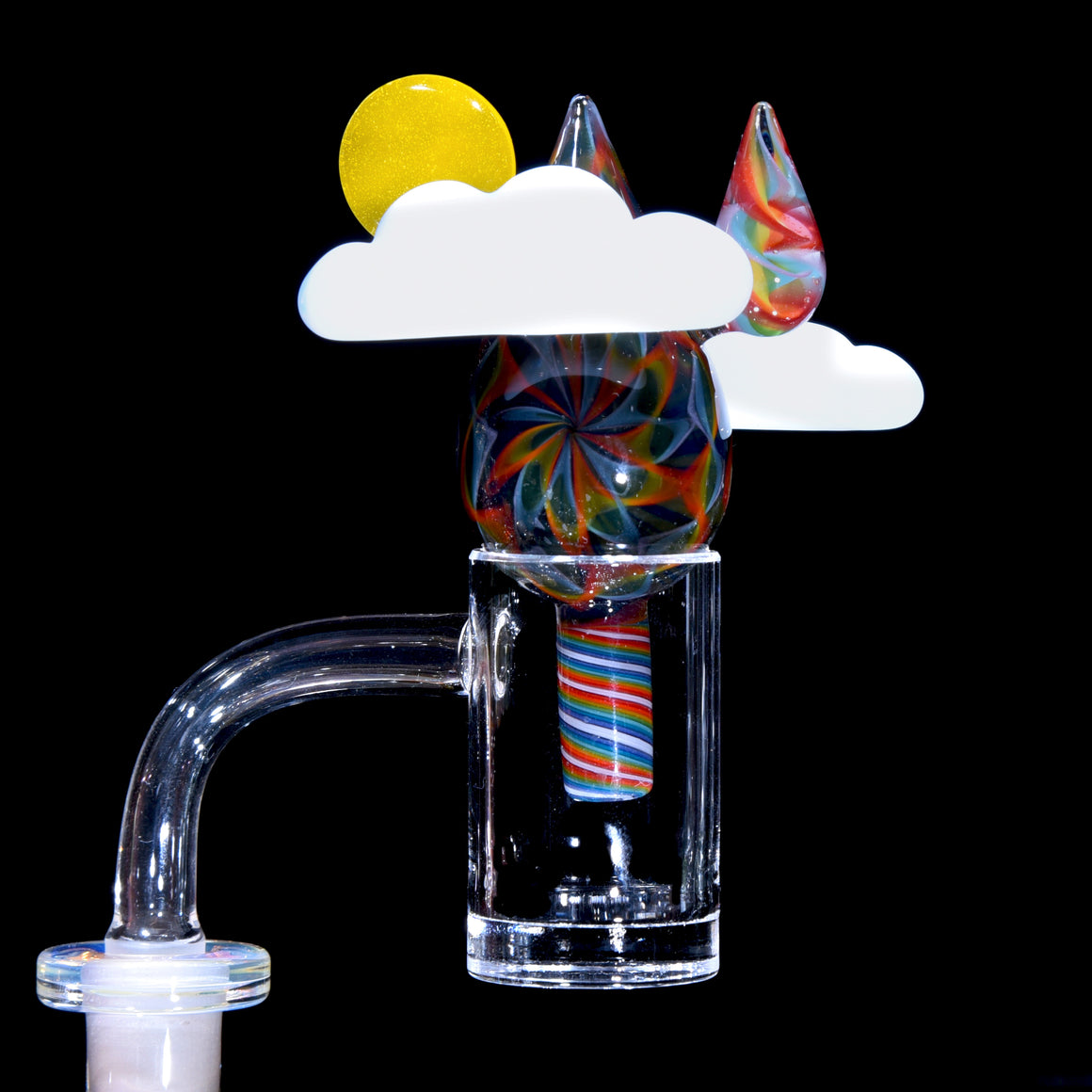Rainbow Lattice Arch Clouds & Raindrop Bubble Cap