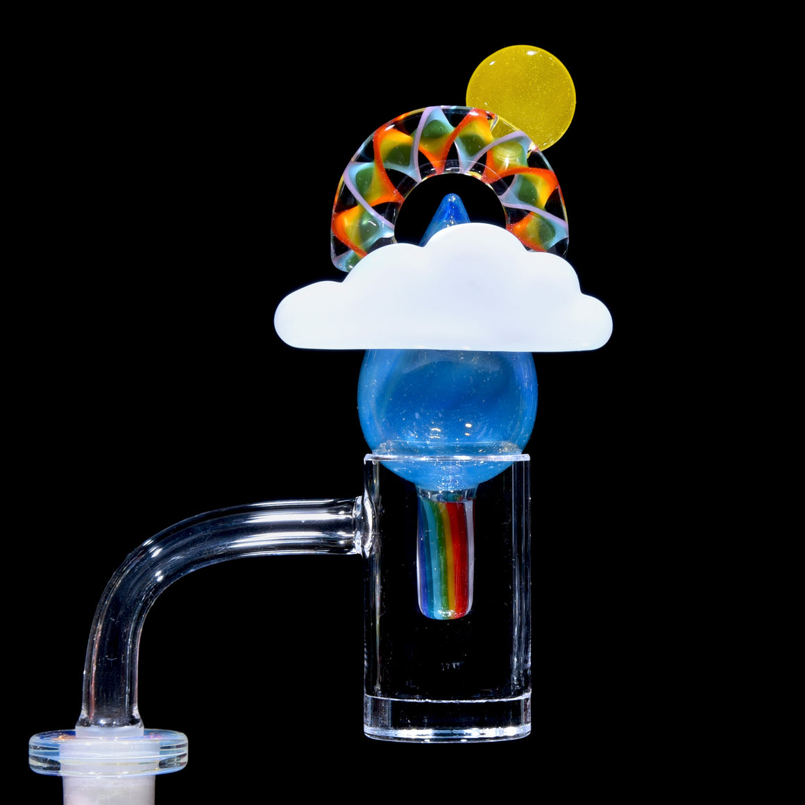 Rainbow Lattice Sun Clouds & Raindrop Bubble Cap