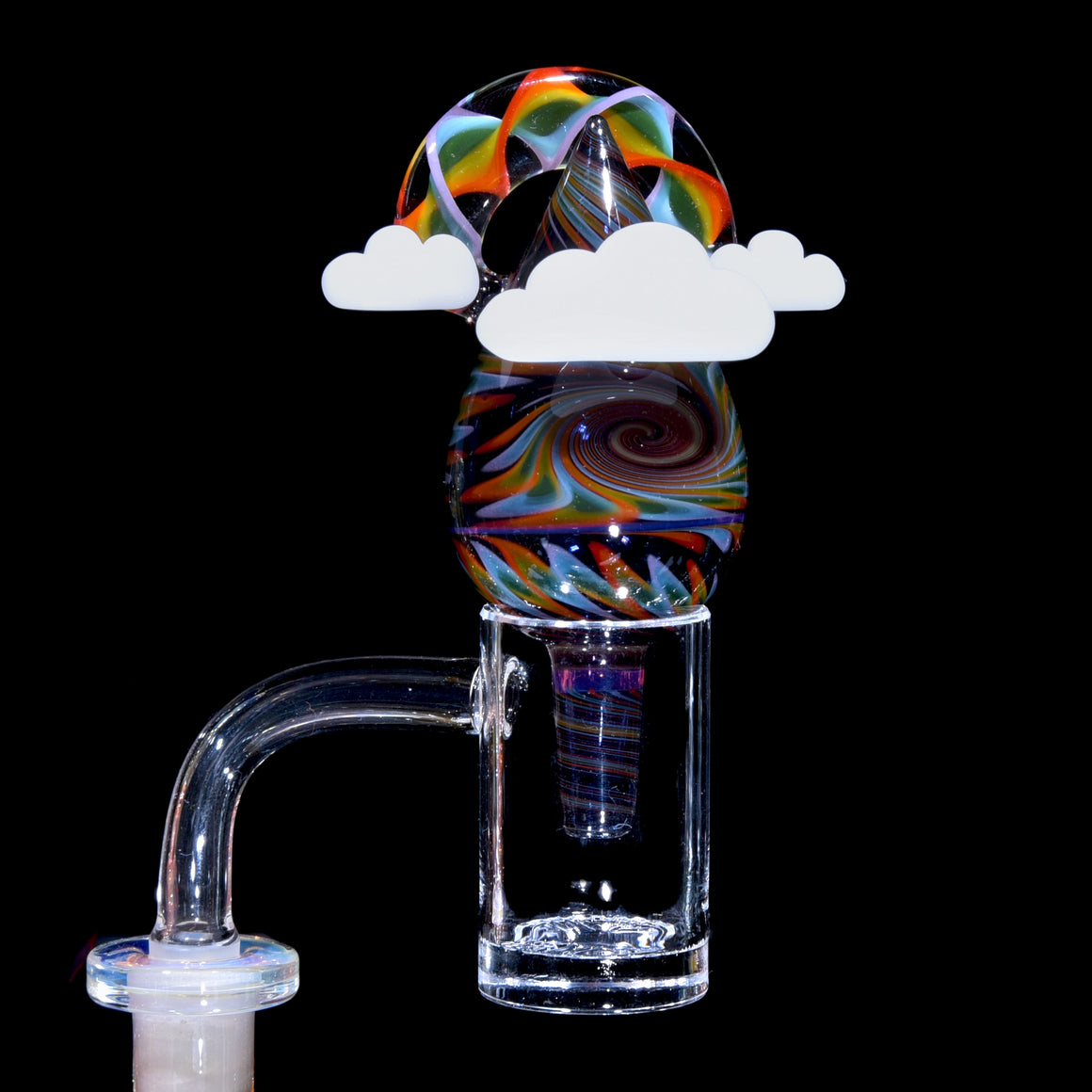 Rainbow Lattice Arch Clouds & Raindrop Bubble Cap