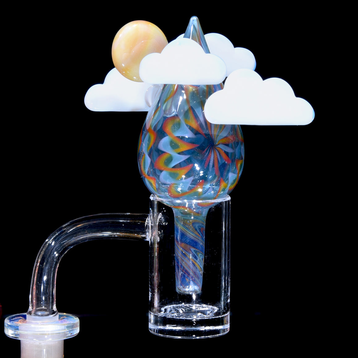 Rainbow Lattice Sunrise Clouds & Raindrop Bubble Cap