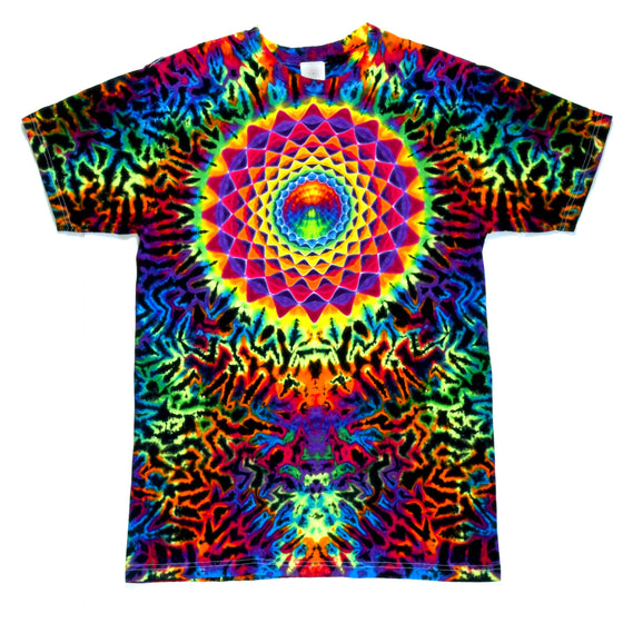Medium Tie Dye T-Shirt - UV Reactive Rainbow Mandala Combo
