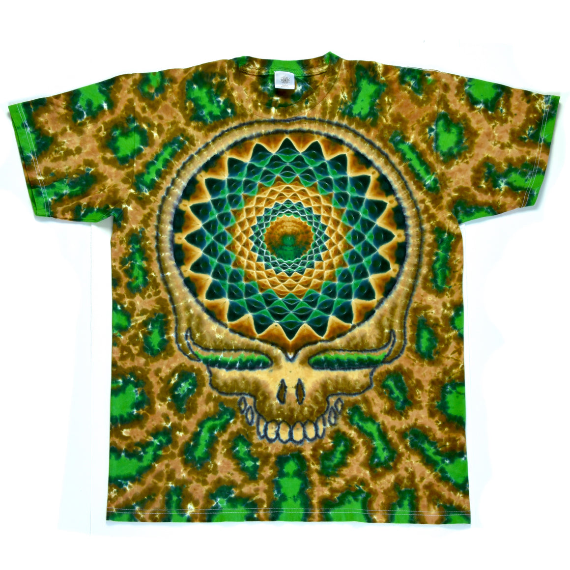 Large - Woodsy Stealie Mandala Combo Short-sleeve Tie Dye T-Shirt