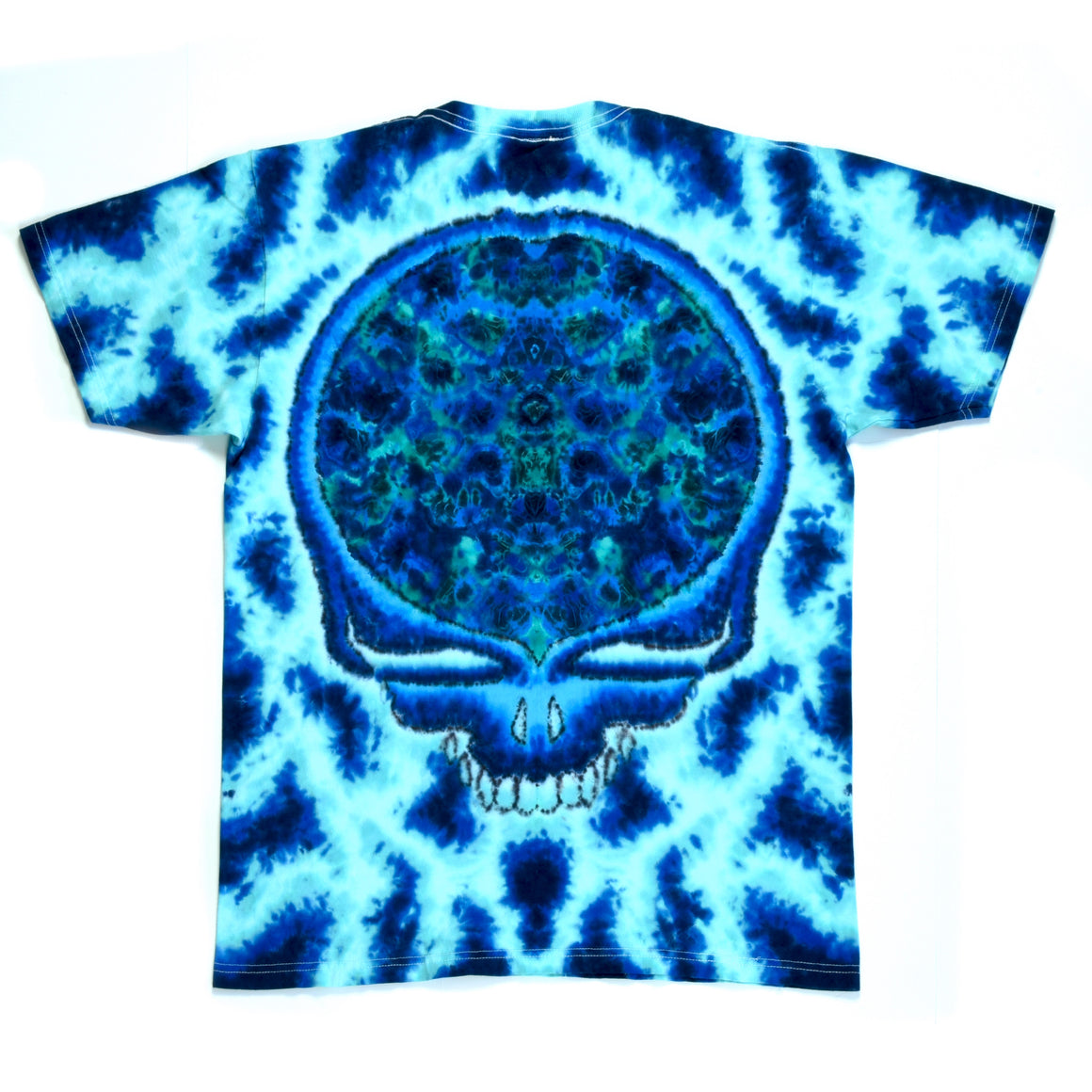 Medium Tie Dye T-Shirt - Aquatic Stealie Mandala Combo