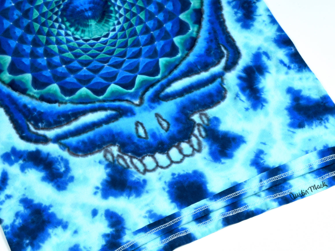 Medium Tie Dye T-Shirt - Aquatic Stealie Mandala Combo