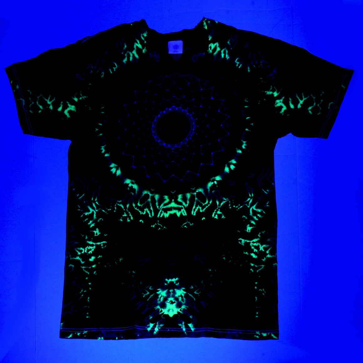 Medium Tie Dye T-Shirt - UV Reactive Rainbow Mandala Combo