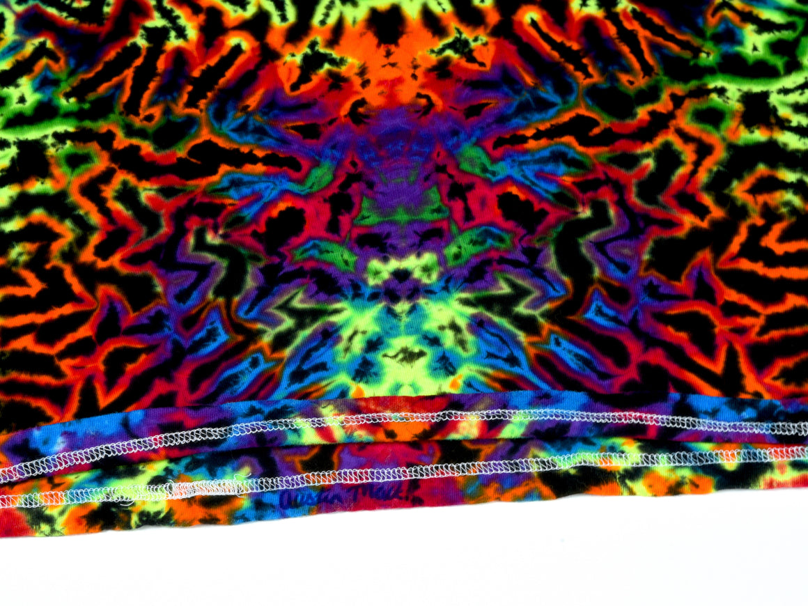 Medium Tie Dye T-Shirt - UV Reactive Rainbow Mandala Combo