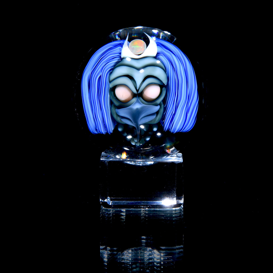 "Thoth" UV Reactive 1.61" Borosilicate Marble