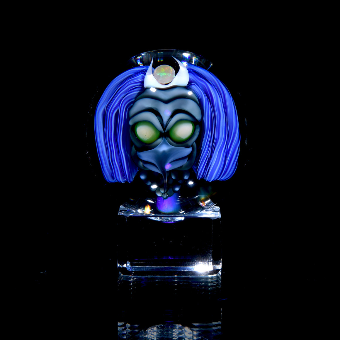 "Thoth" UV Reactive 1.61" Borosilicate Marble