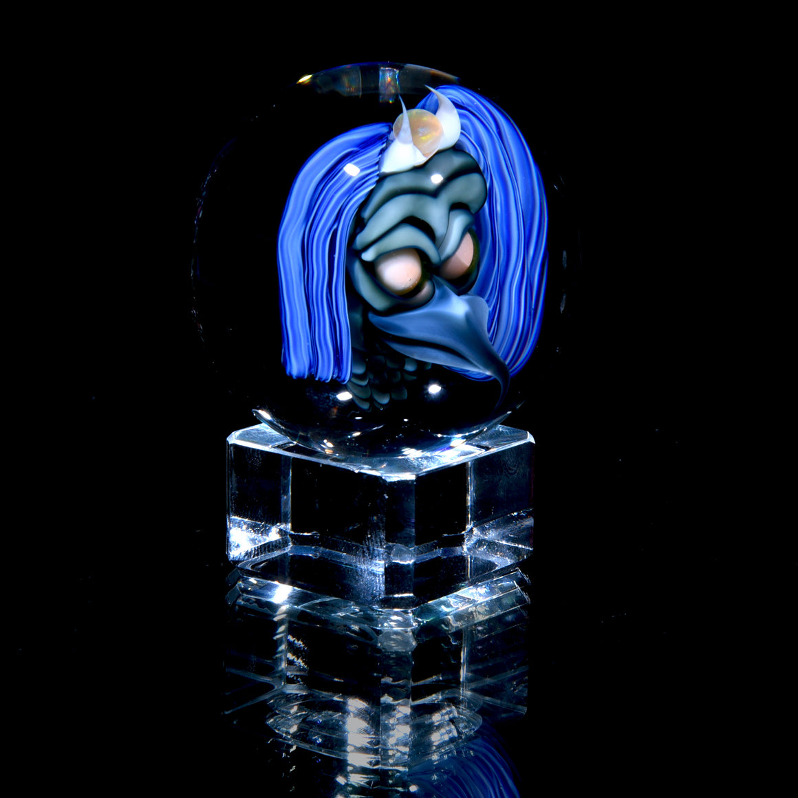 "Thoth" UV Reactive 1.61" Borosilicate Marble