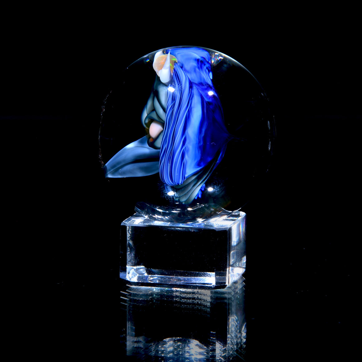 "Thoth" UV Reactive 1.61" Borosilicate Marble