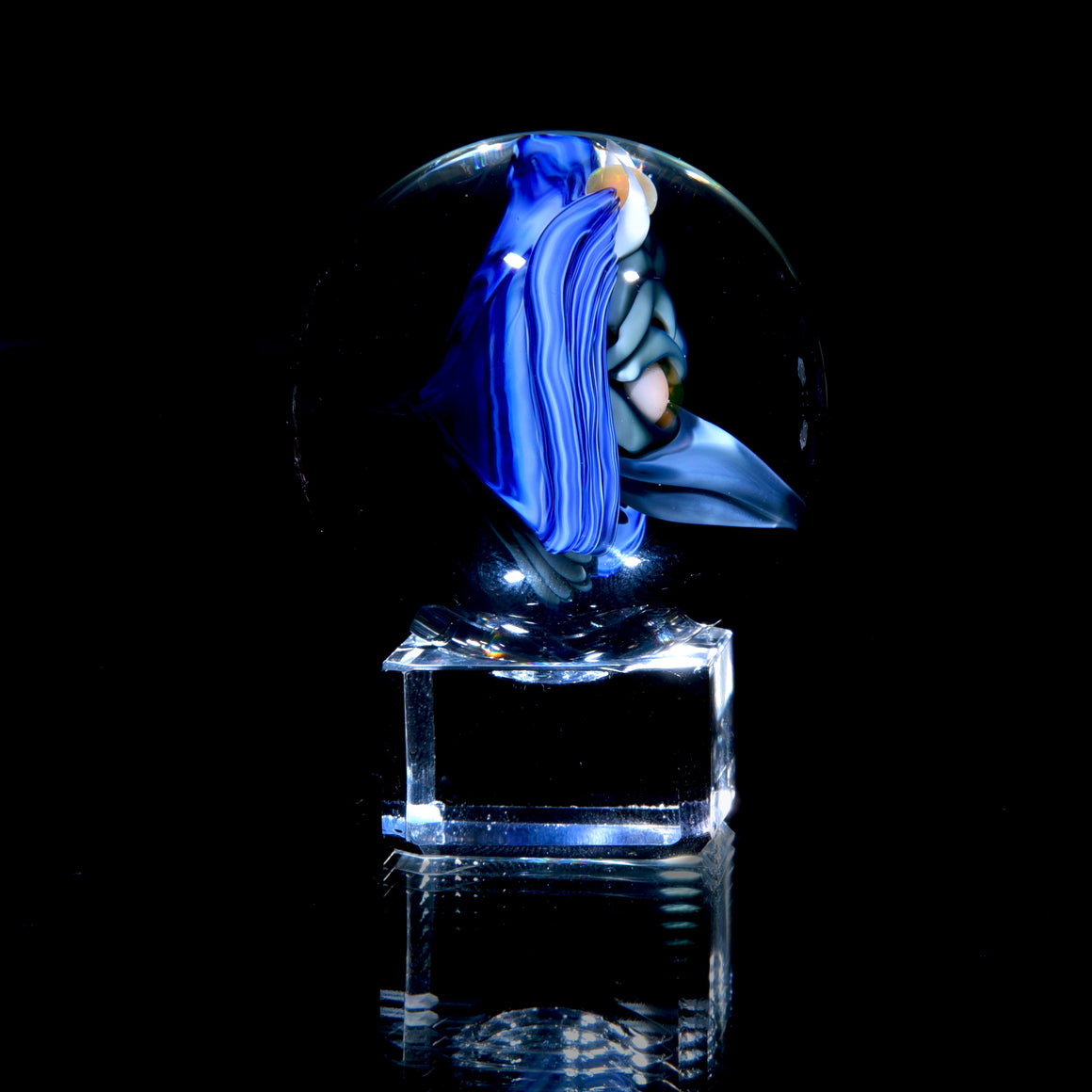 "Thoth" UV Reactive 1.61" Borosilicate Marble