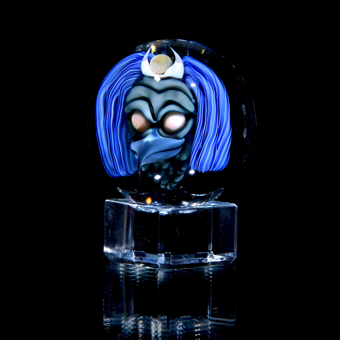 "Thoth" UV Reactive 1.61" Borosilicate Marble