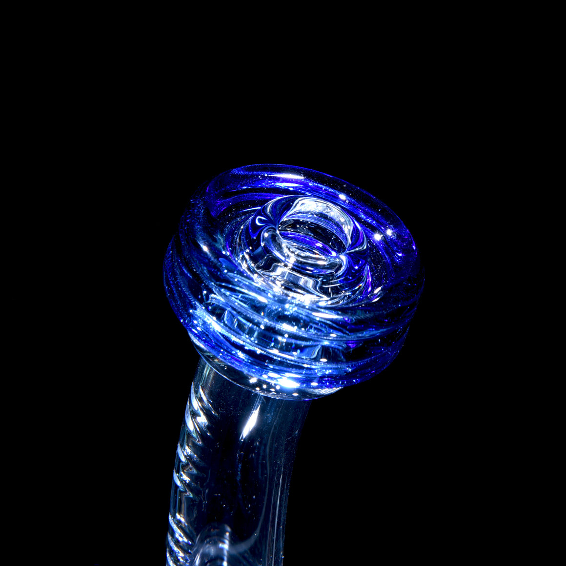 Fully-accented Crystalo Carved Klein Recycler - Blue Dream - 14mm Female