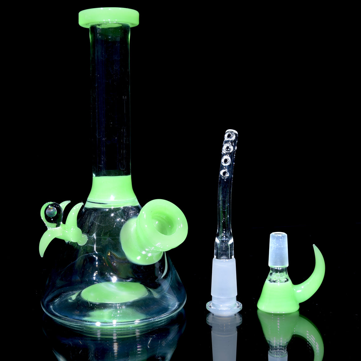 Worked Removable Downstem Mini Tube w/ Opal - Antidote - 14mm Female