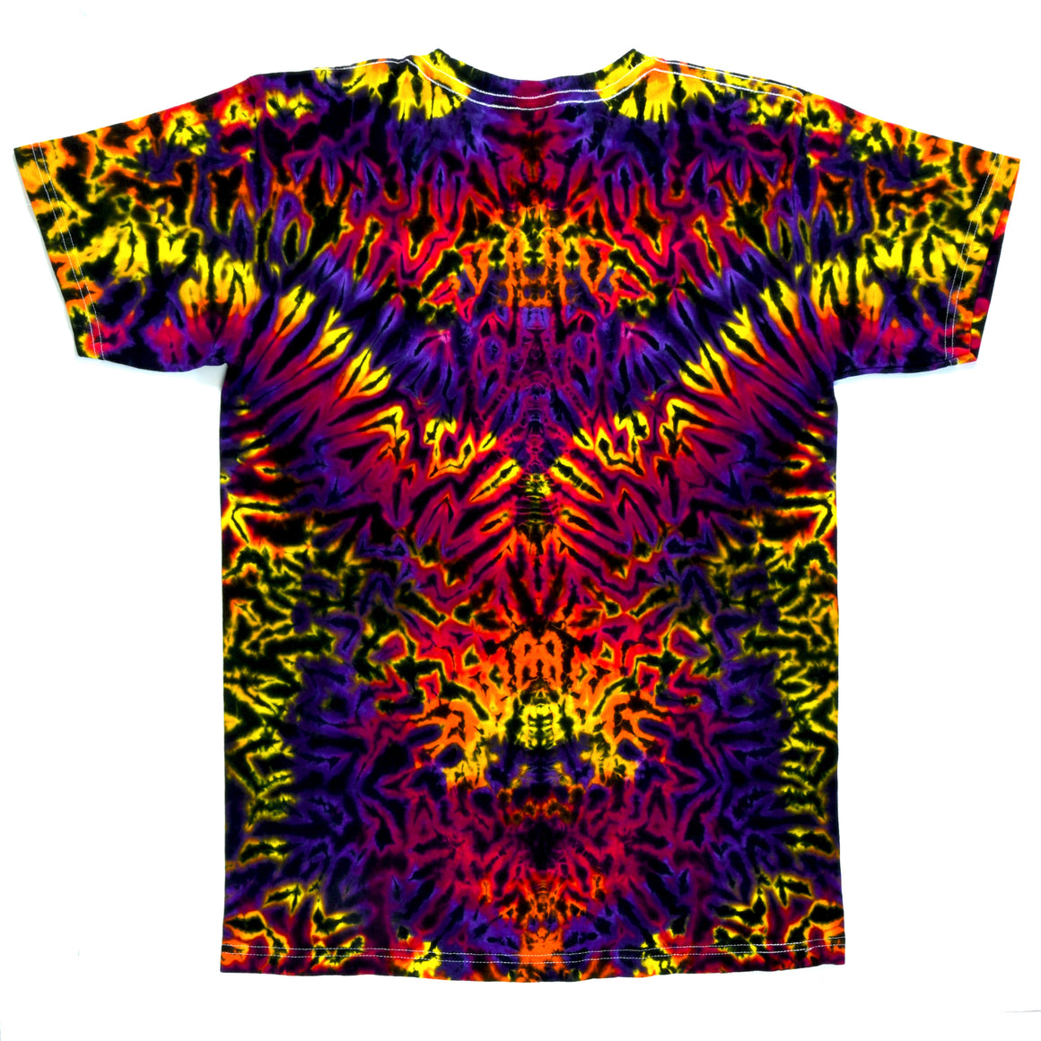 Small - Short-sleeve Tie Dye T-Shirt - Inferno Mandala Combo