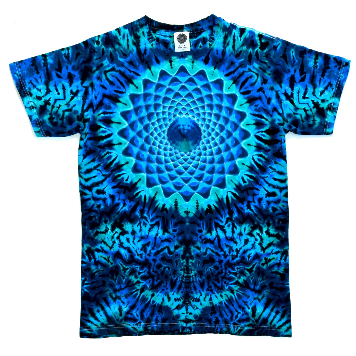 Small - Short-sleeve Tie Dye T-Shirt - Aquatic Mandala Combo