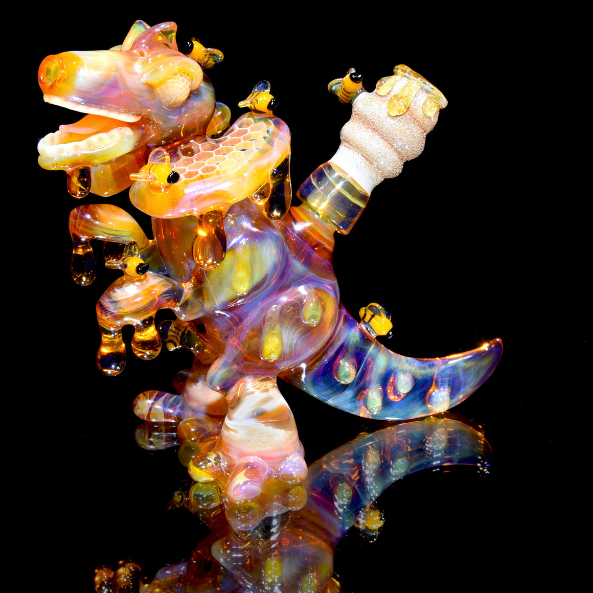 Collab - Drippy Honeycomb Dilophosaurus Dino - 14mm Male