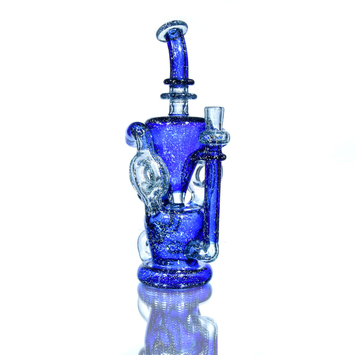 CFL Double Donut Uptake Klein Recycler - Hydra over Siriusly/Brilliant Blue - 10mm Female